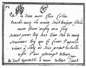 Manuscrit de la chanson 34