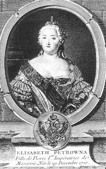 Portrait gravé par Sébastien Finssio de la tsarine d'après une tableau de Louis Caravaque (1684-1754)