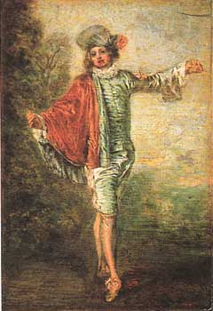 L'indifférent, par Watteau (1684-1721), musée du Louvre